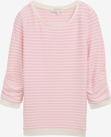 Sweat-shirt TOM TAILOR DENIM en rose : devant