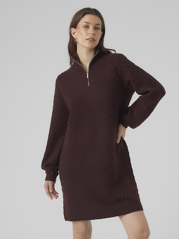 VERO MODA Knitted dress in Purple: front