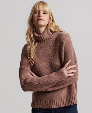 Superdry Sweater 'Studios' in Brown: front