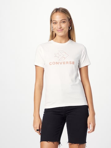 Tricou de la CONVERSE pe alb: față