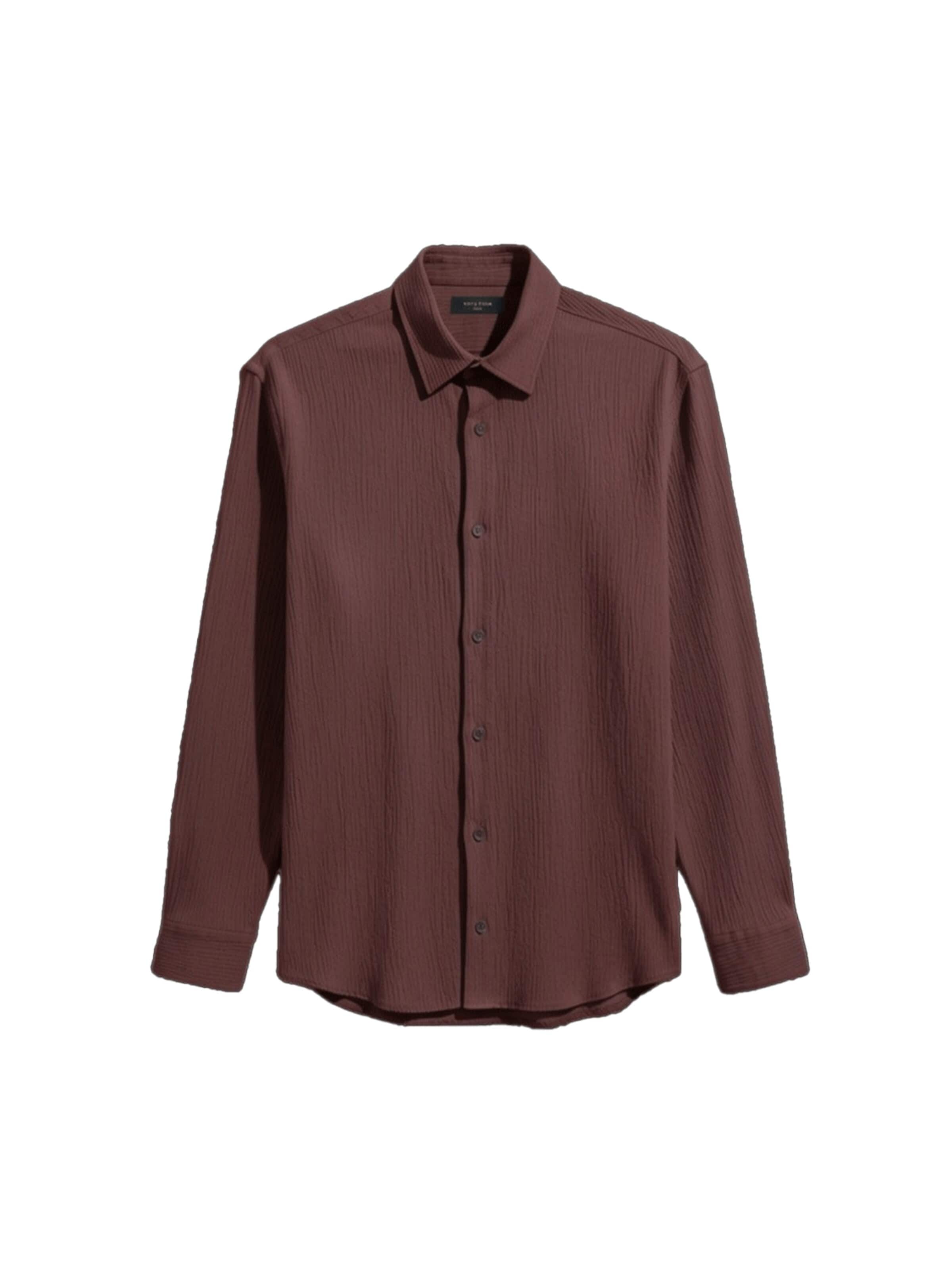 Comfort fit Camicia 'Regular' di Kleidermafia in marrone: frontale