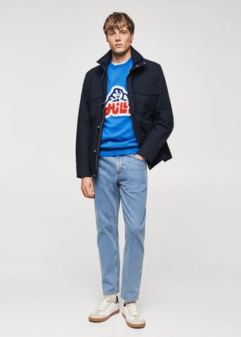 MANGO MAN Sweatshirt in Blue