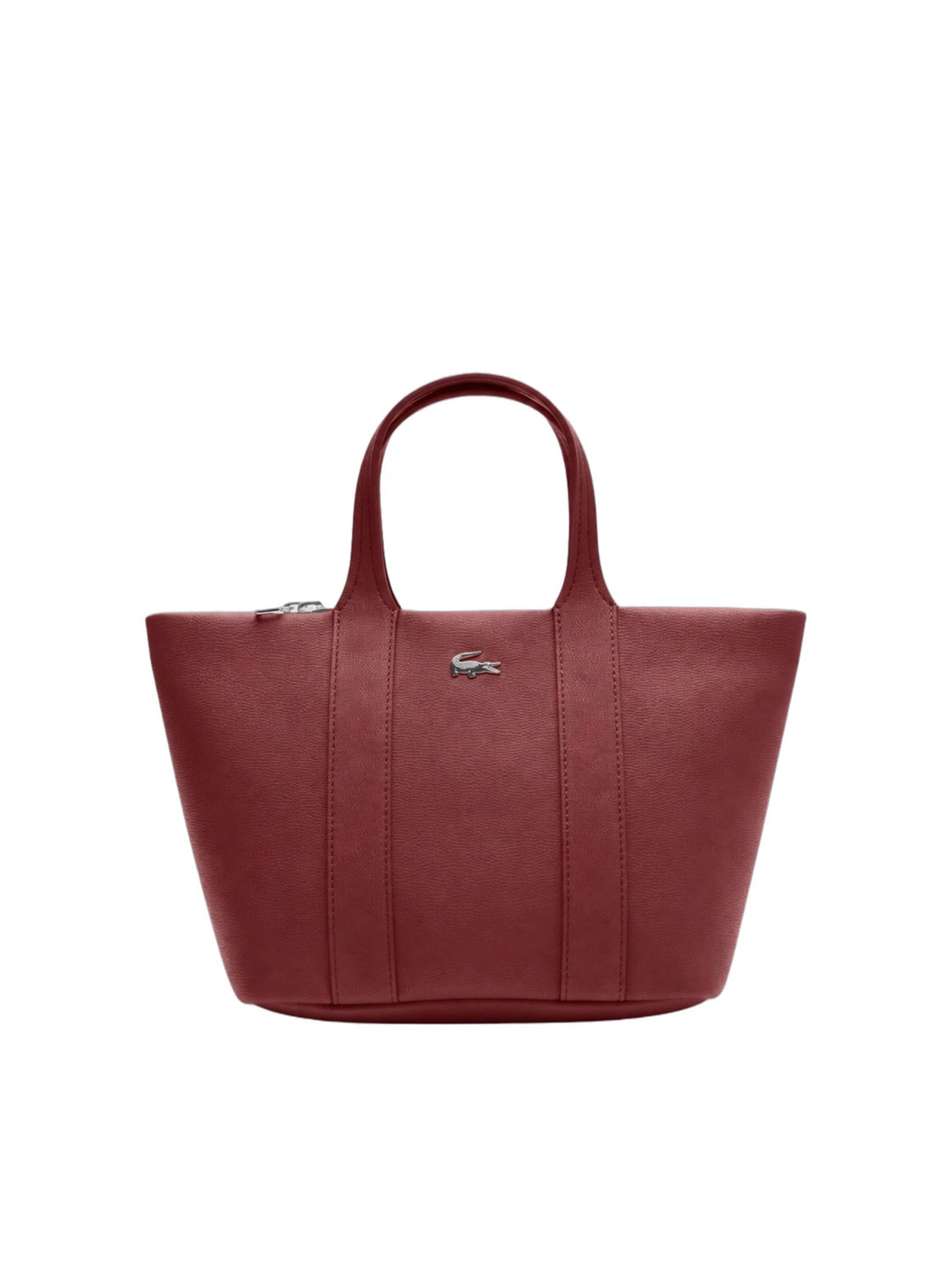 LACOSTE - Shopper 'Lacoste Sac à Bandoulière Femme Bordeaux' en rojo