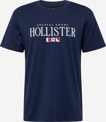 HOLLISTER Футболка 'COASTAL' в Синий: спереди