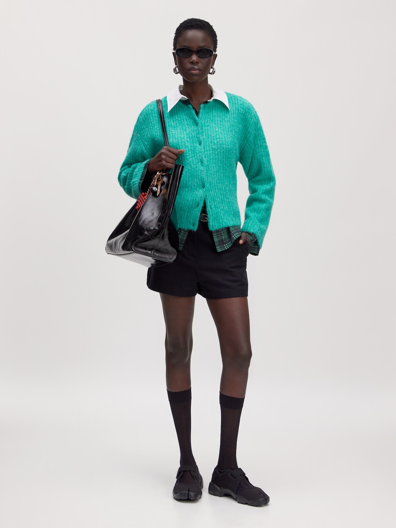 EDITED Gebreid vest 'Iliana' Turquoise