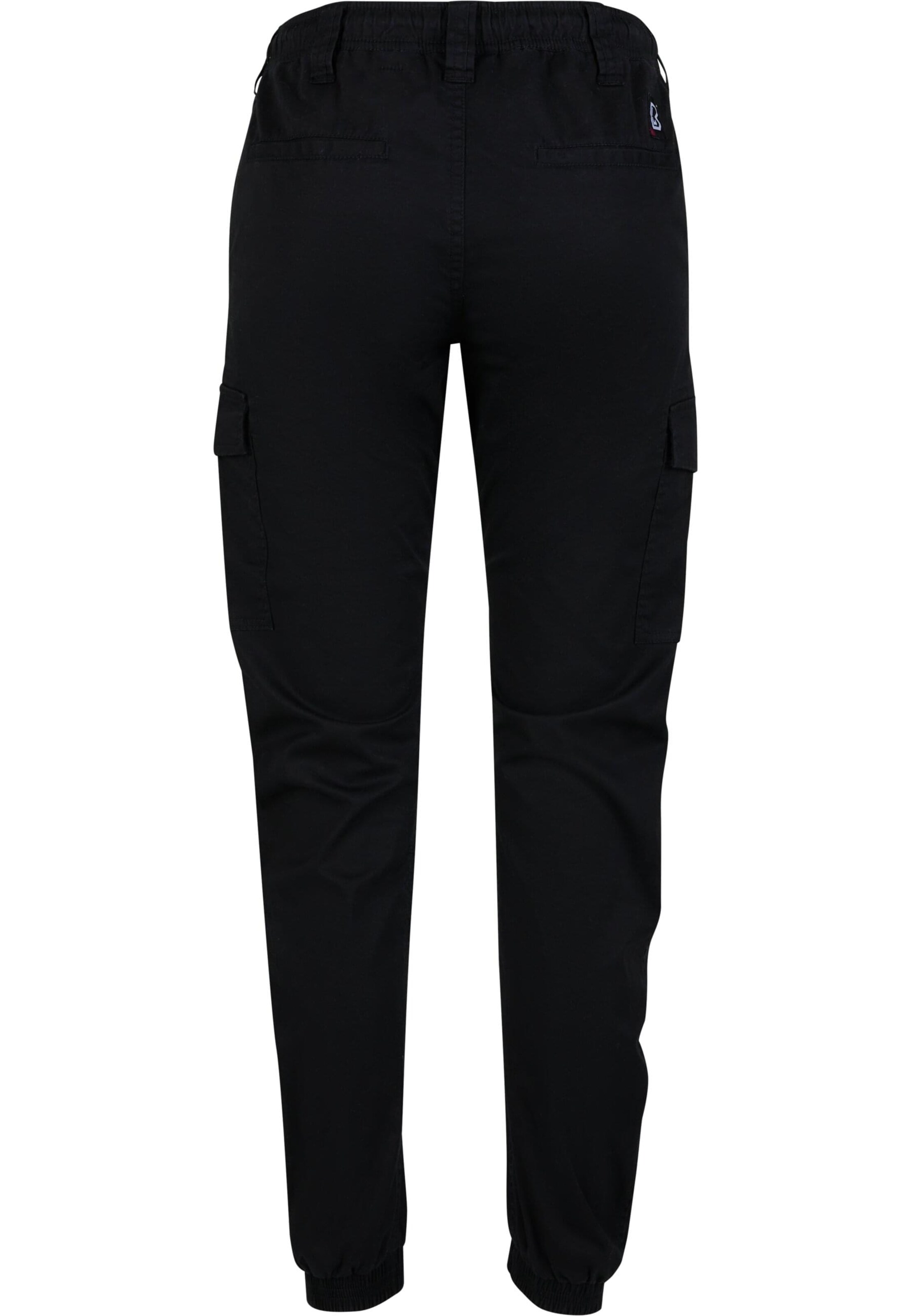 Brandit Tapered Cargo trousers in Black