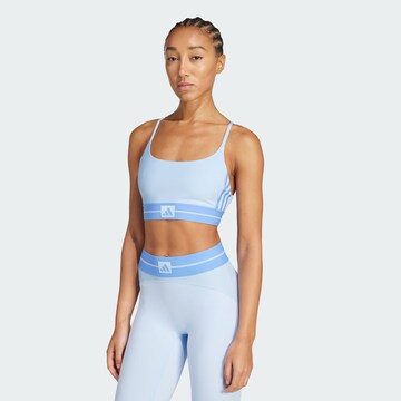 ADIDAS PERFORMANCE Bustier Sport bh 'Hyperglam' in Blauw: voorkant