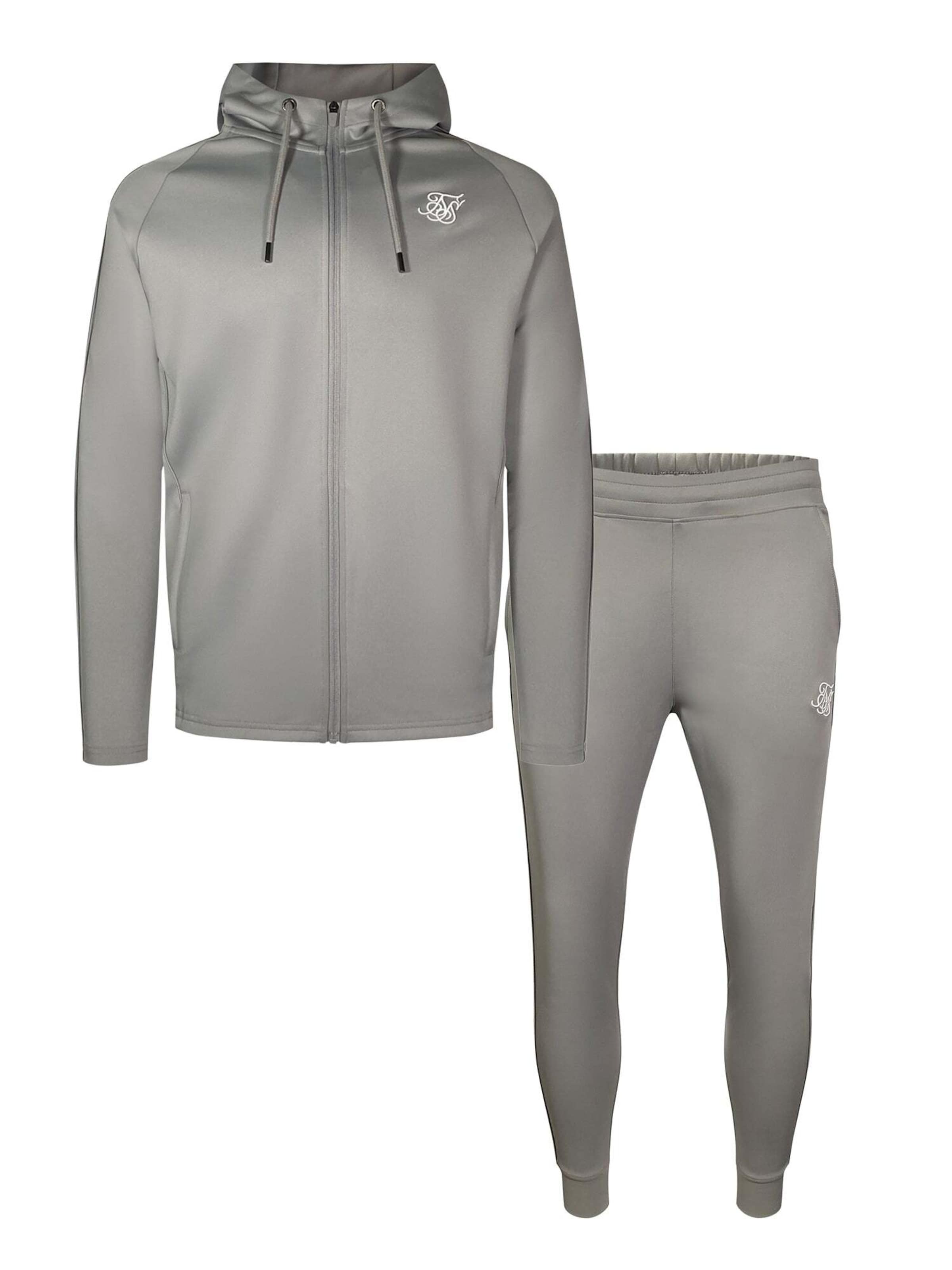 SikSilk Trainingsanzug 'Hoodie And Joggers Set'‌‌ in Grau