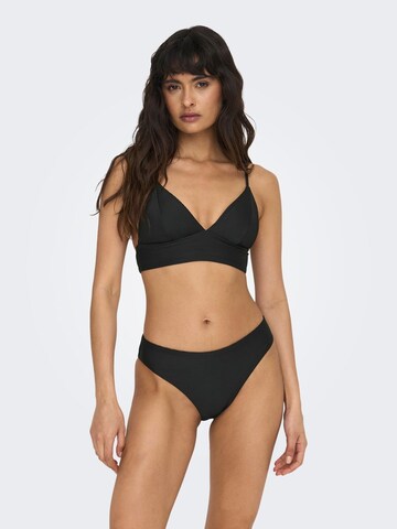 ONLY Triangle Bikini in Black: front