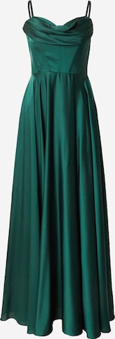 mascara - Vestido de festa em verde: frente