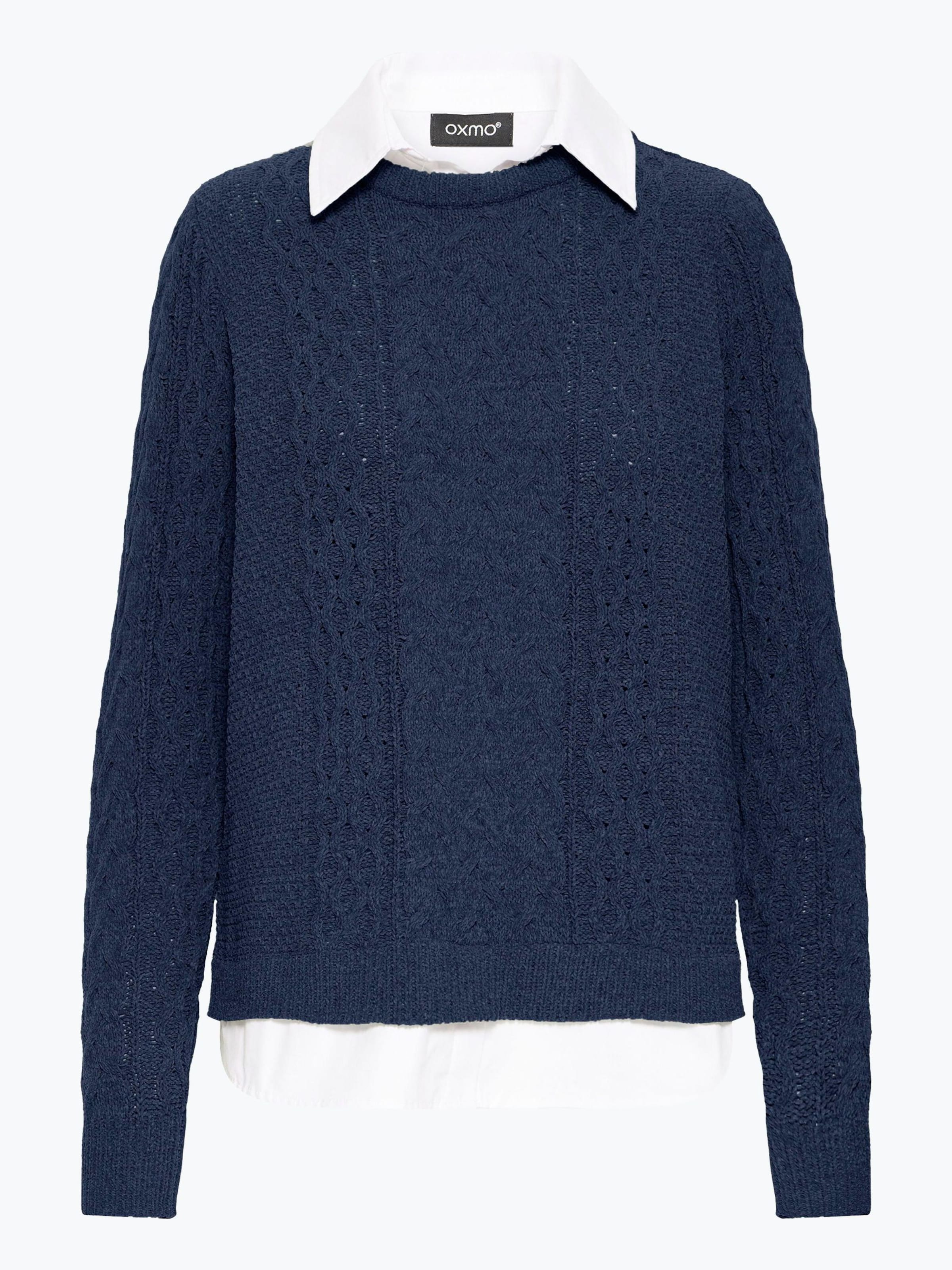 Oxmo Trui ' OXFSANVI PU 1 ' in Blauw: voorkant