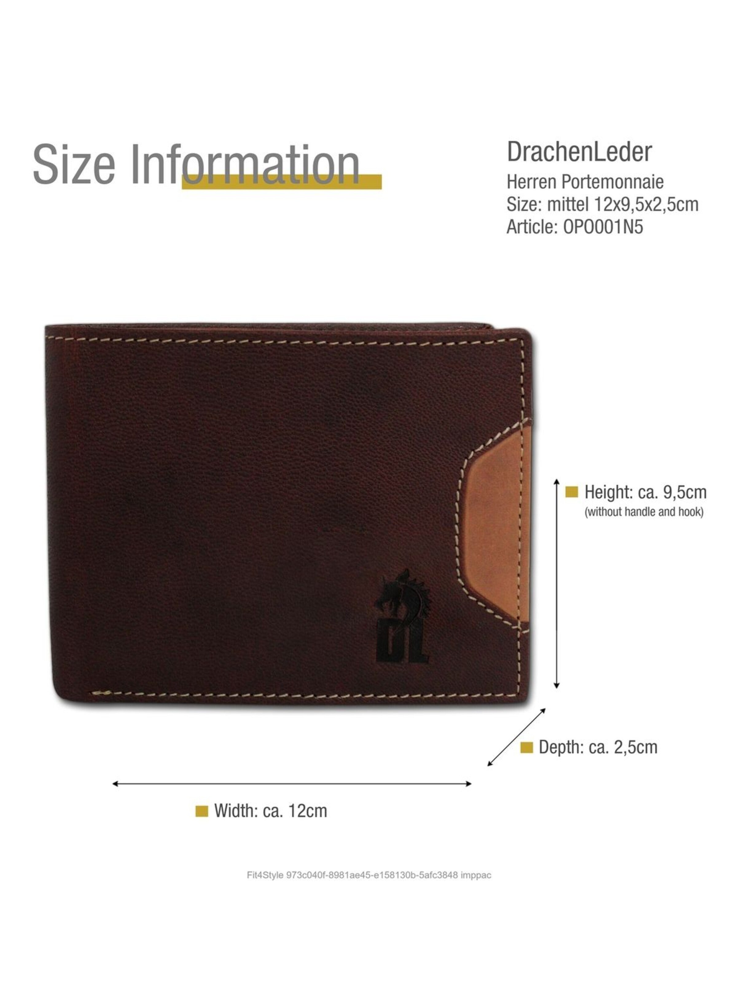 DrachenLeder - Cartera en marrón