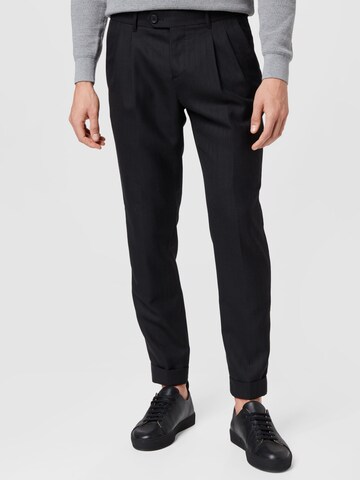 AllSaints Regular Pleat-Front Pants 'BANE' in Black: front