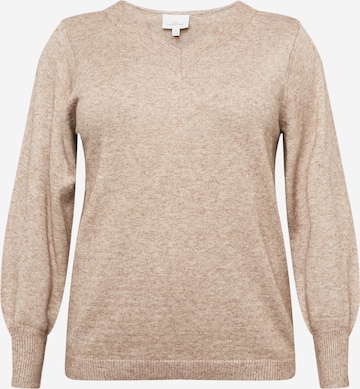 Pull-over 'IBI' ONLY Carmakoma en beige : devant