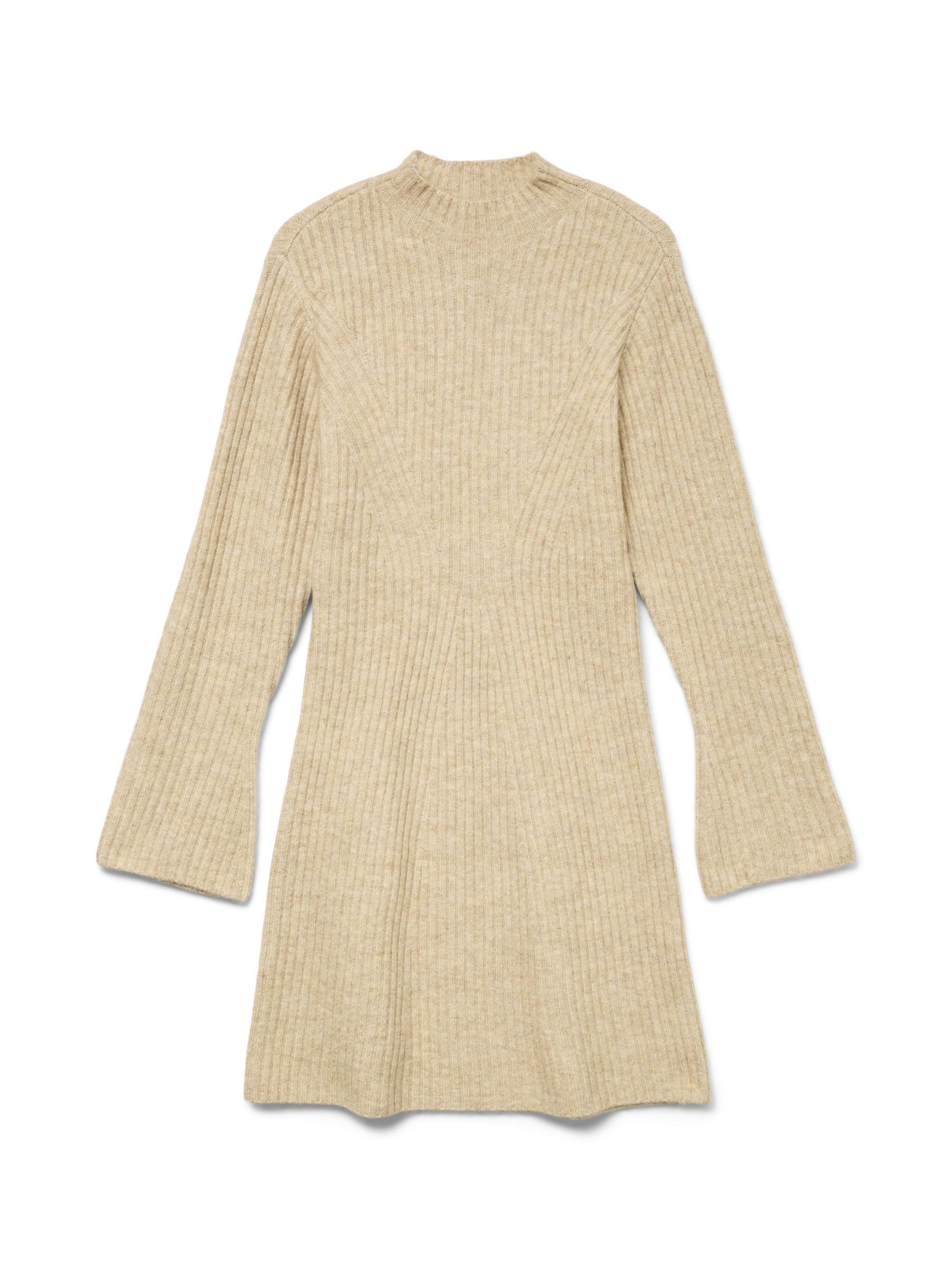 Robes en maille 'Lina' VERO MODA en beige : devant