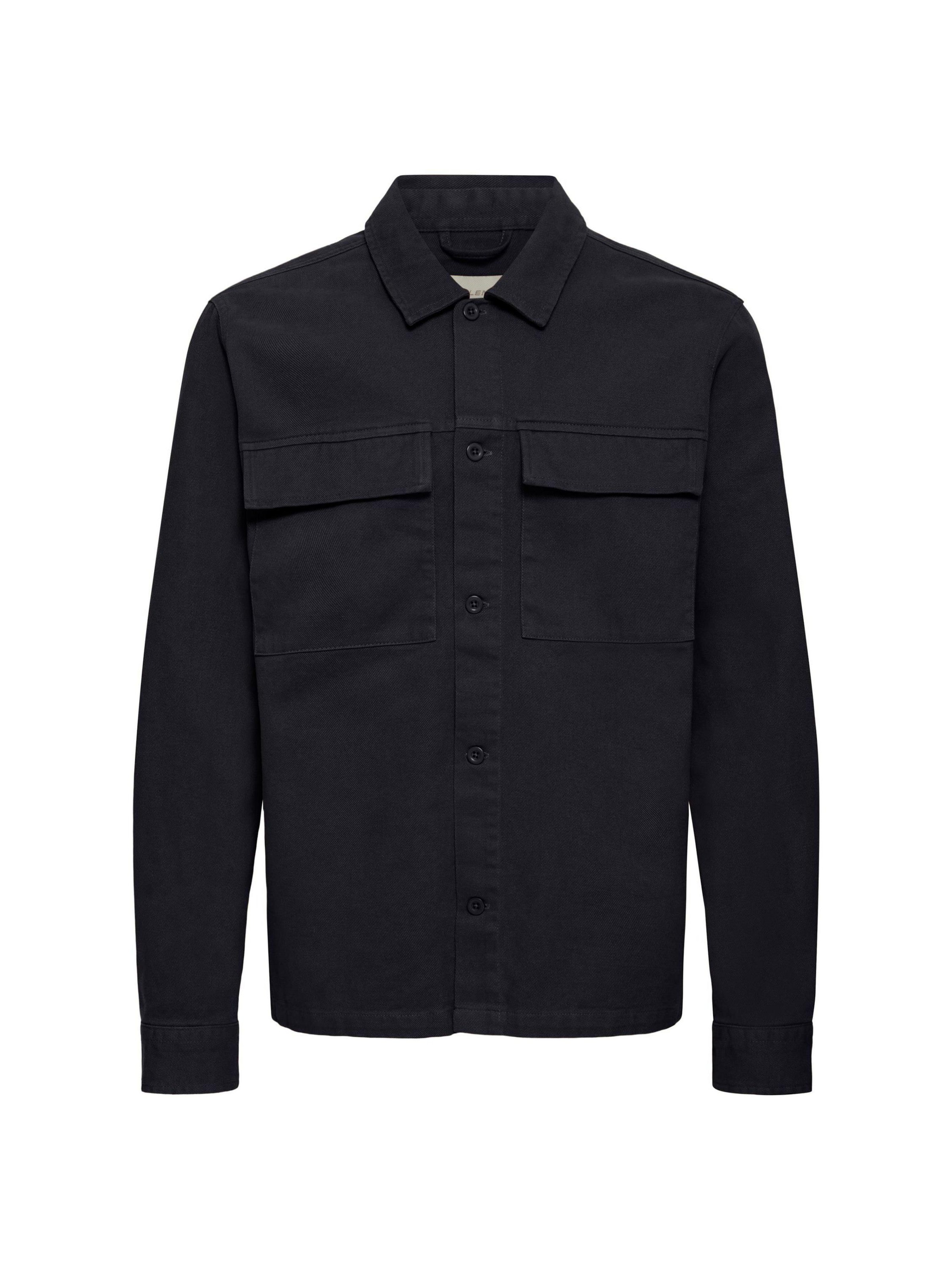 BLEND Übergangsjacke 'BHCuma Overshirt' in L in schwarz, Produktansicht