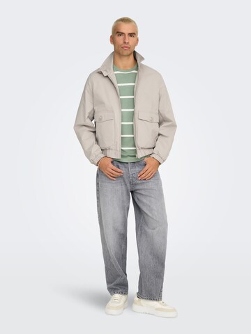 Only & Sons Prehodna jakna 'ONSRON' | siva barva