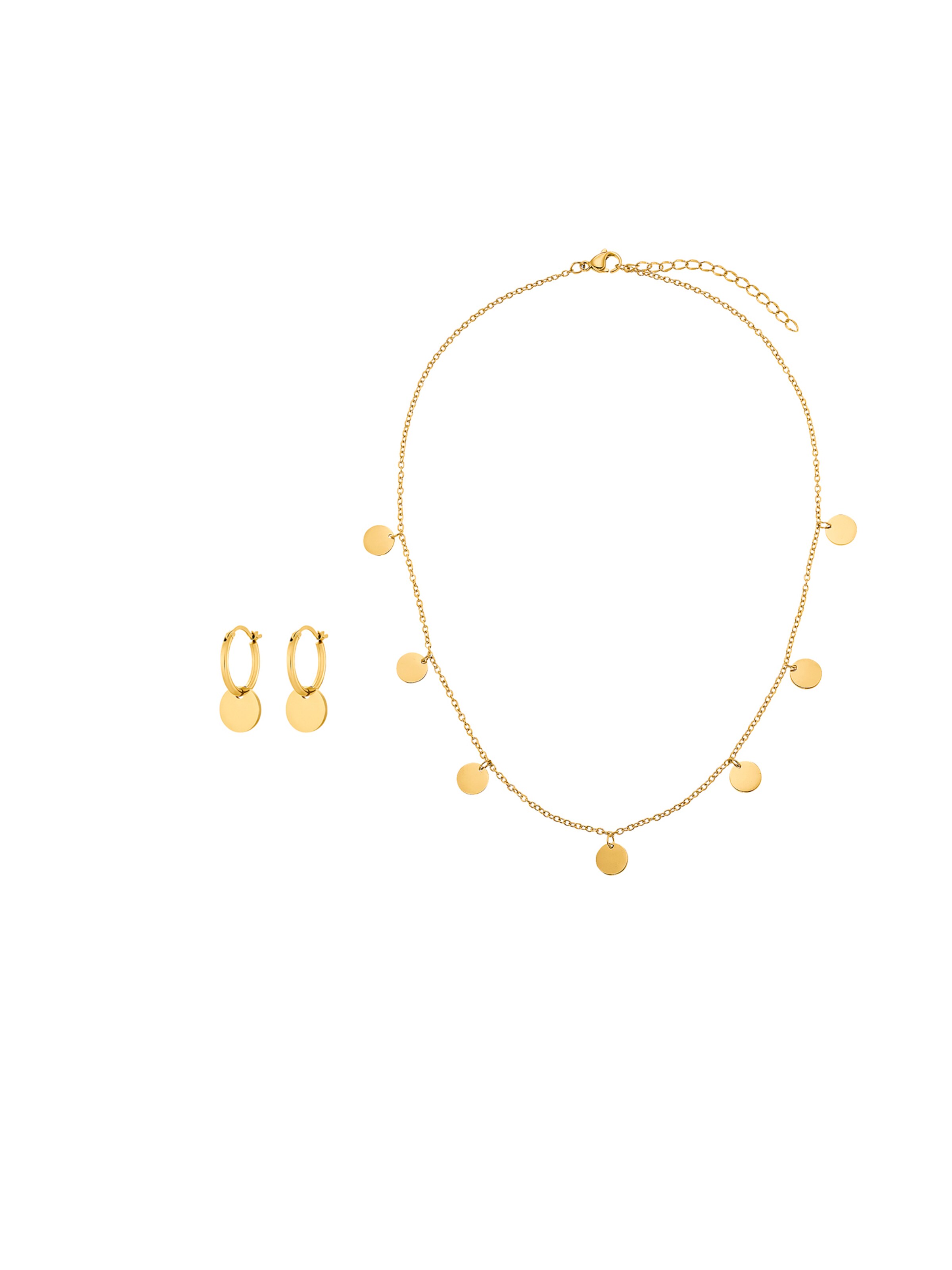 Heideman Schmuckset 'Kreise' in Gold: Vorderseite