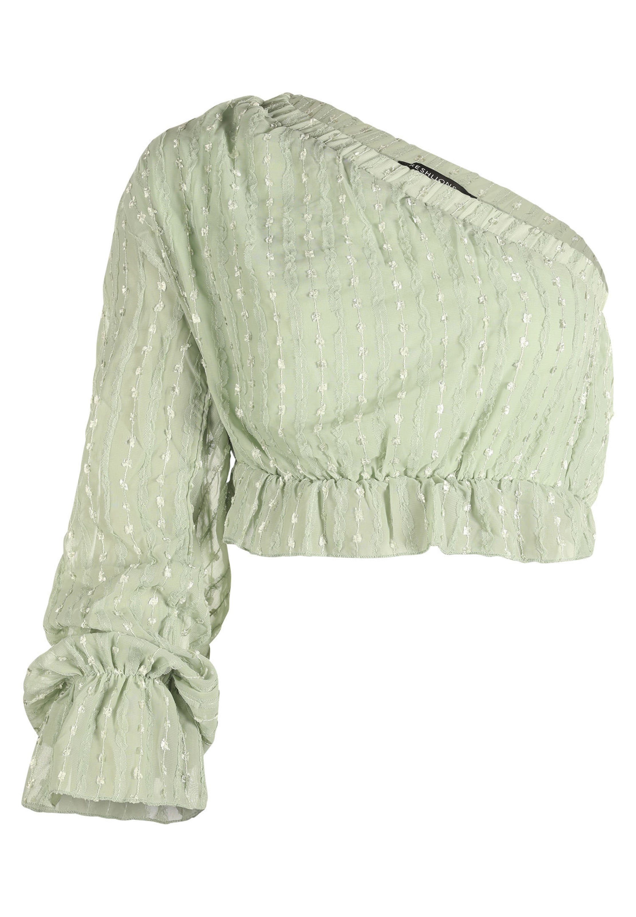 FRESHLIONS Langarmbluse in Grün: Vorderseite