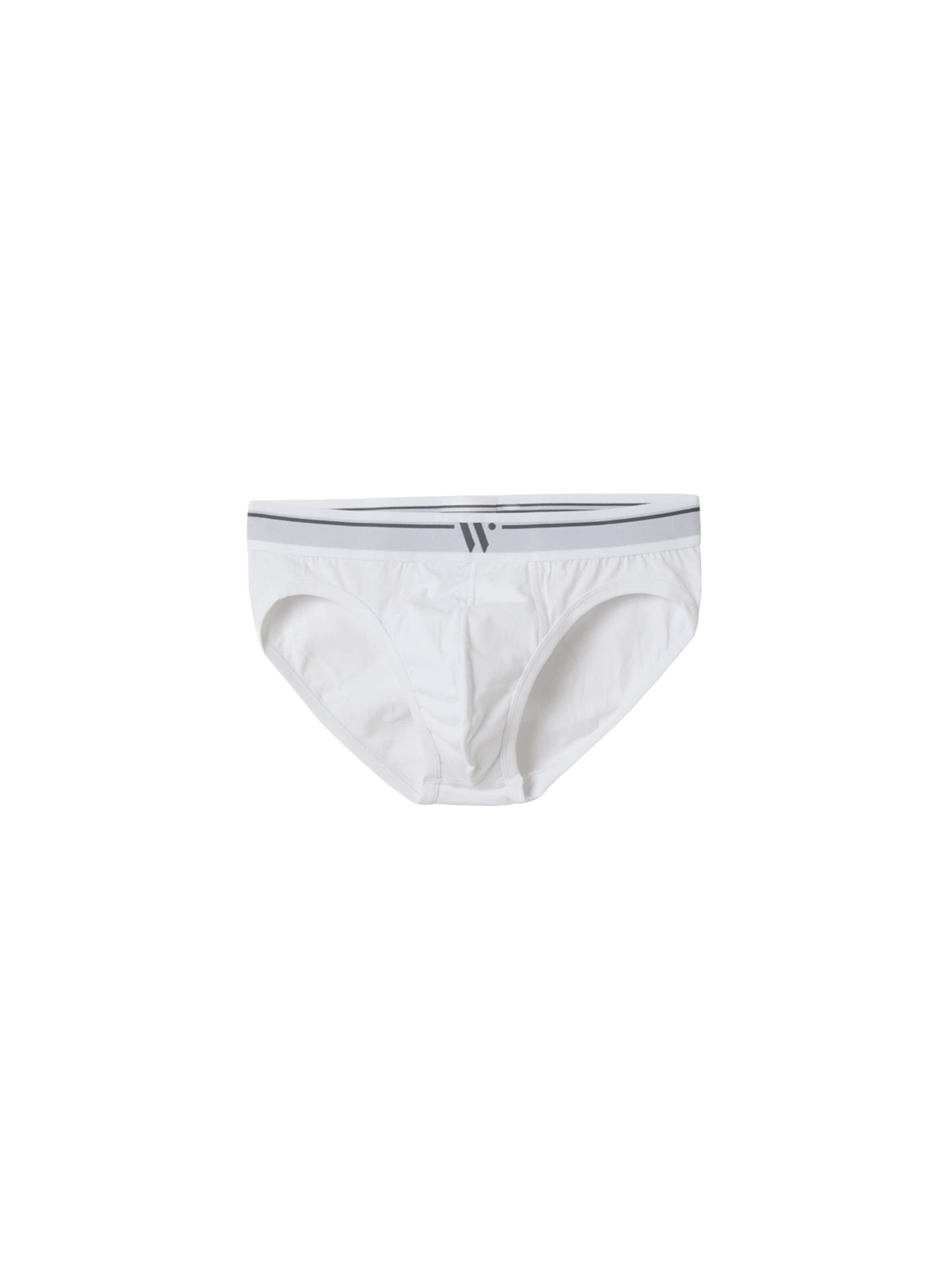 Slip 'Woody Men Basic Underwear - Midi slip - duopack - Wit' Woody en blanc : devant