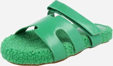 Public Desire Strap Sandals 'HOT FUZZ' in Green: front