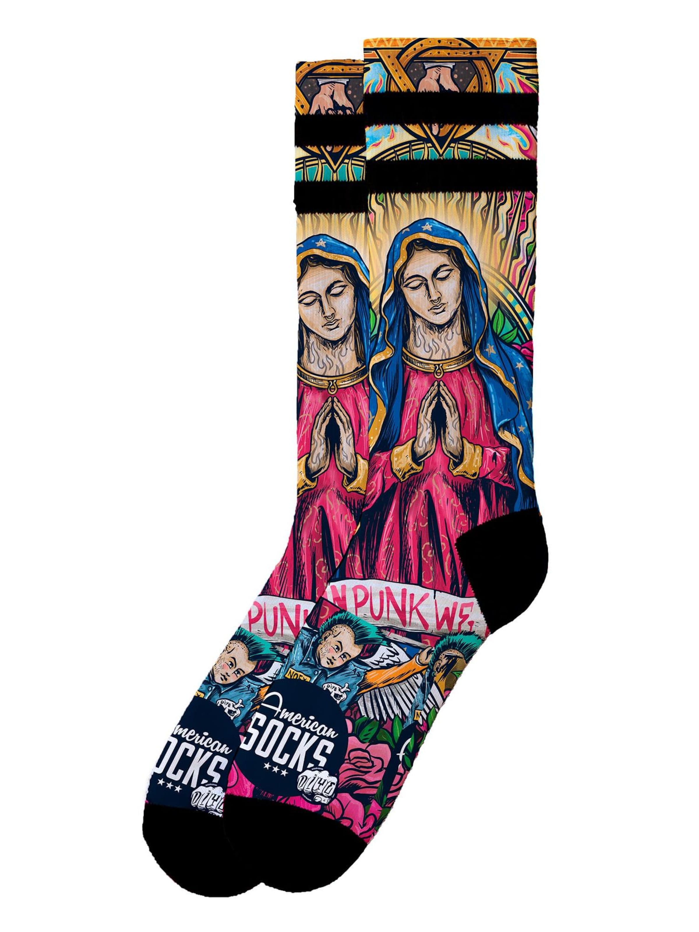 American Socks - Calcetines 'Guadalupe' en blanco: frente