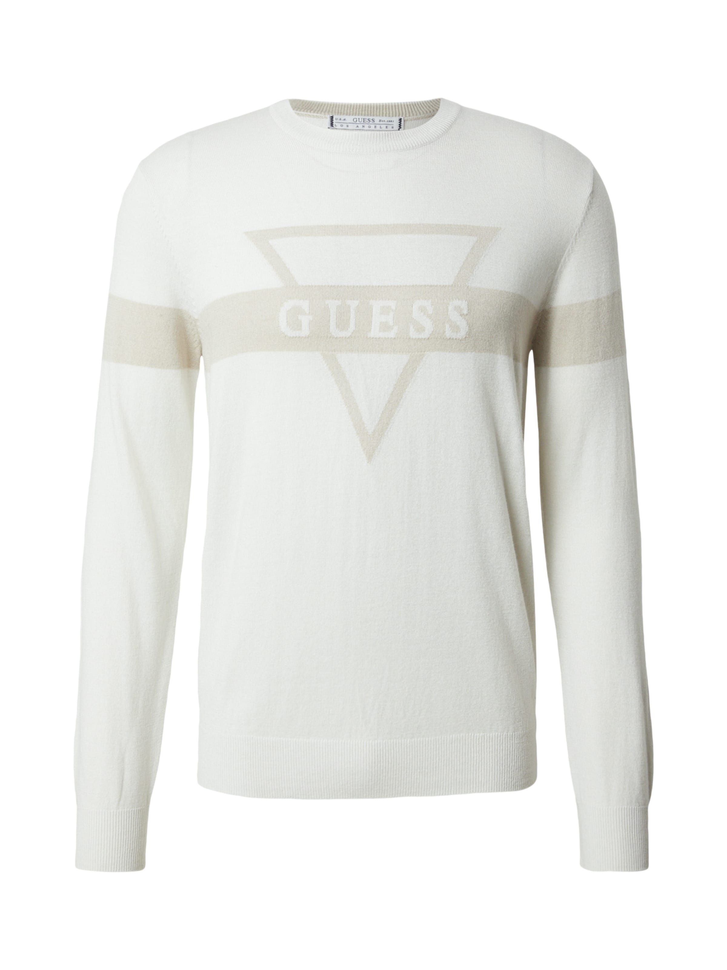 GUESS Pulover 'MARK' | bela barva: sprednja stran