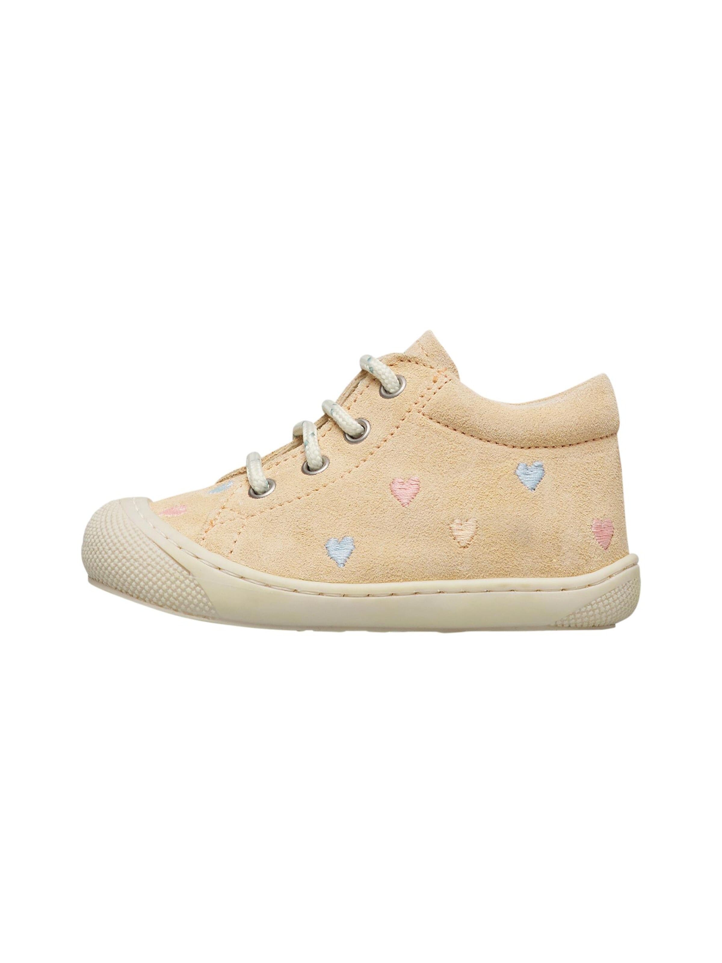 NATURINO Sneakers 'COCOON EMBR.HEARTS' in Beige: voorkant