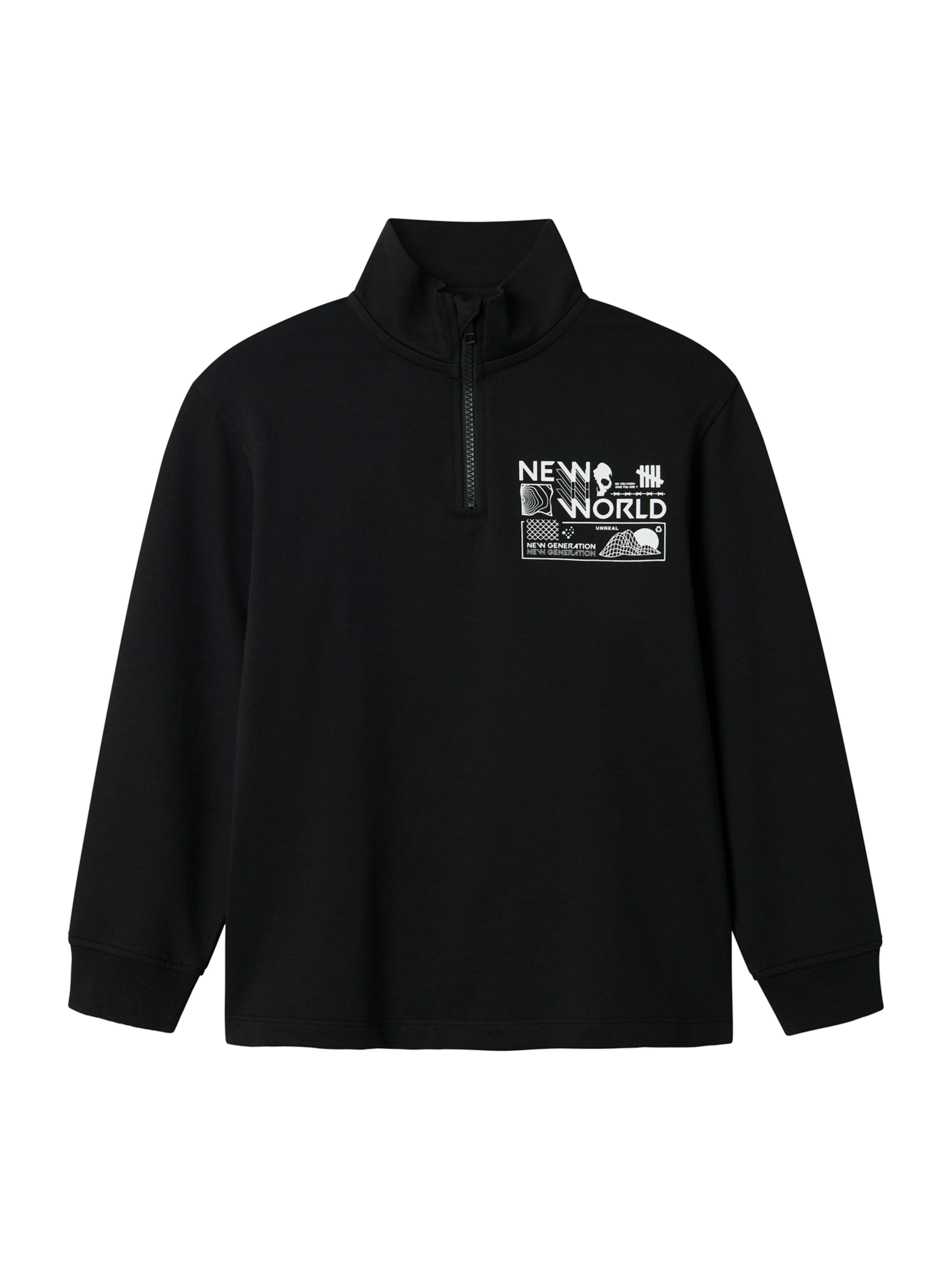 NAME IT Collegepaita 'NKMKIMBA' värissä musta: etupuoli