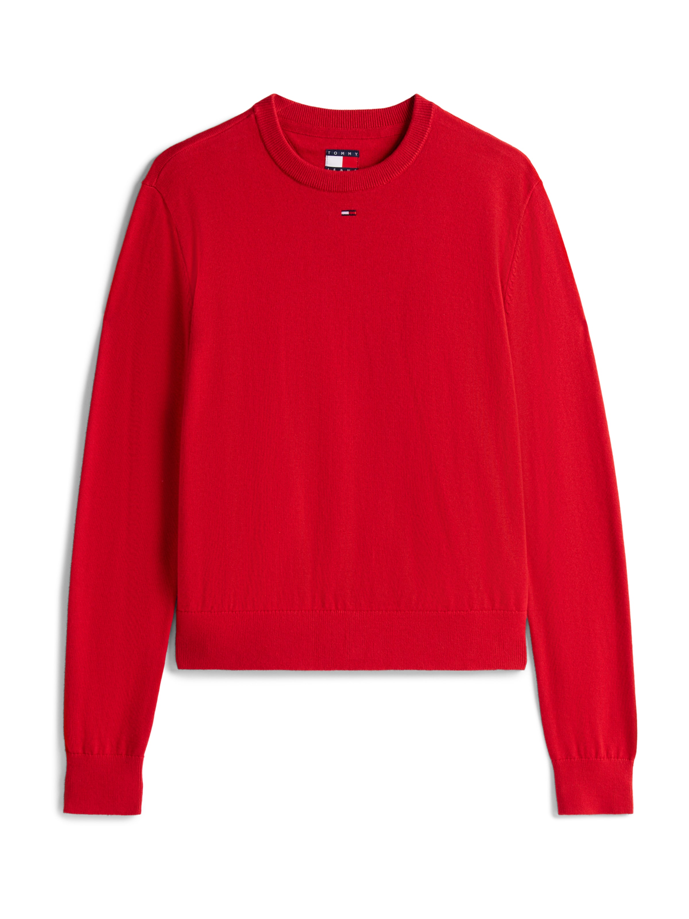 Tommy Jeans Pullover 'ESSENTIAL' i rød: forside