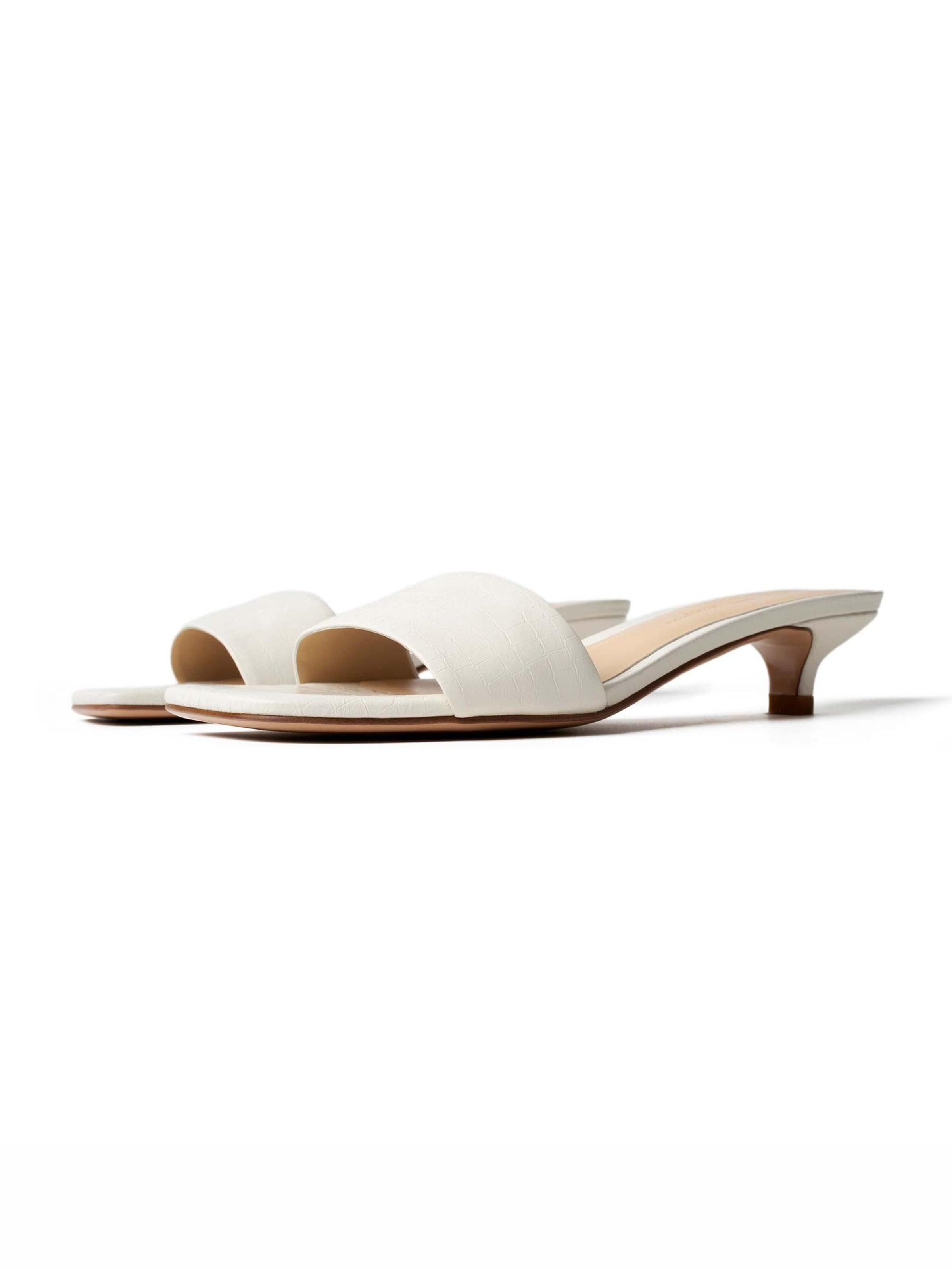 Mule 'DRESSED IN SUMMER AIR' L37 HANDMADE SHOES en blanc : devant