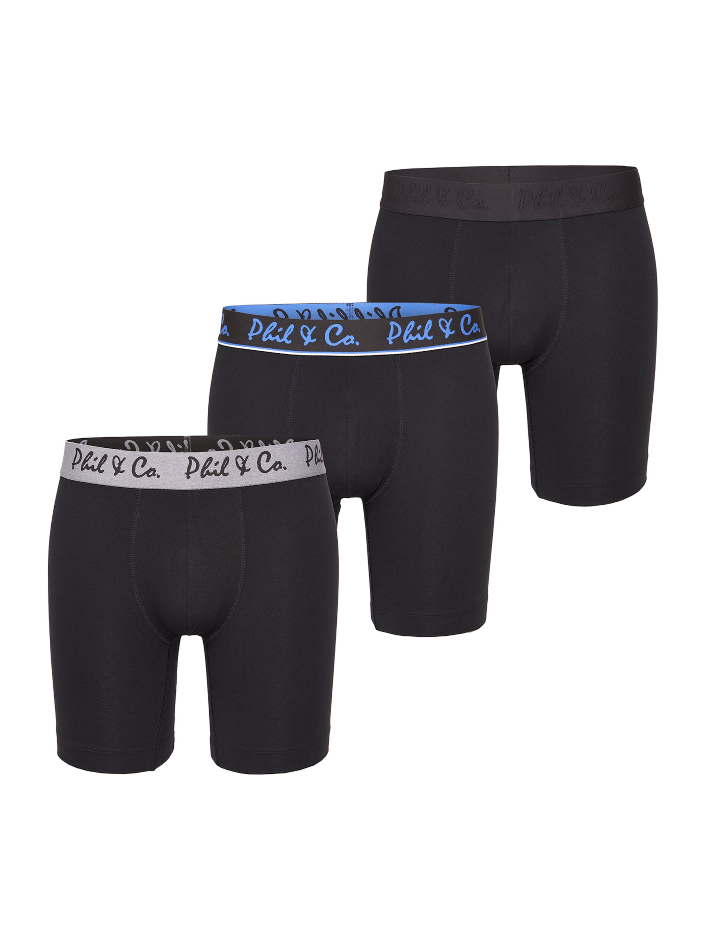 Phil & Co. Berlin - Calzoncillo boxer en negro: frente