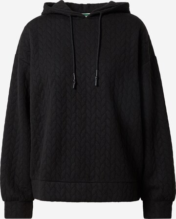 Sweat-shirt QS en noir : devant