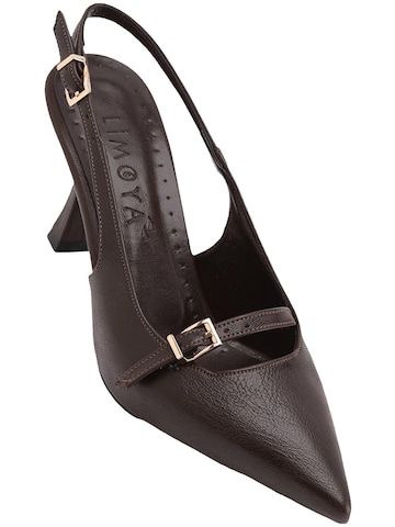 Limoya Slingpumps 'Olivia' in Bruin: voorkant