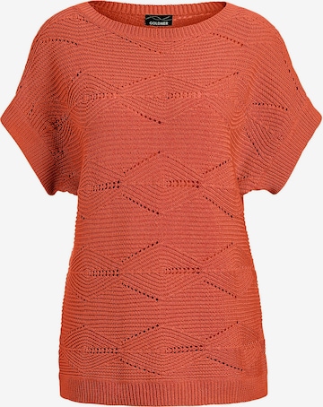 Goldner Strickpullover in Orange: Vorderseite