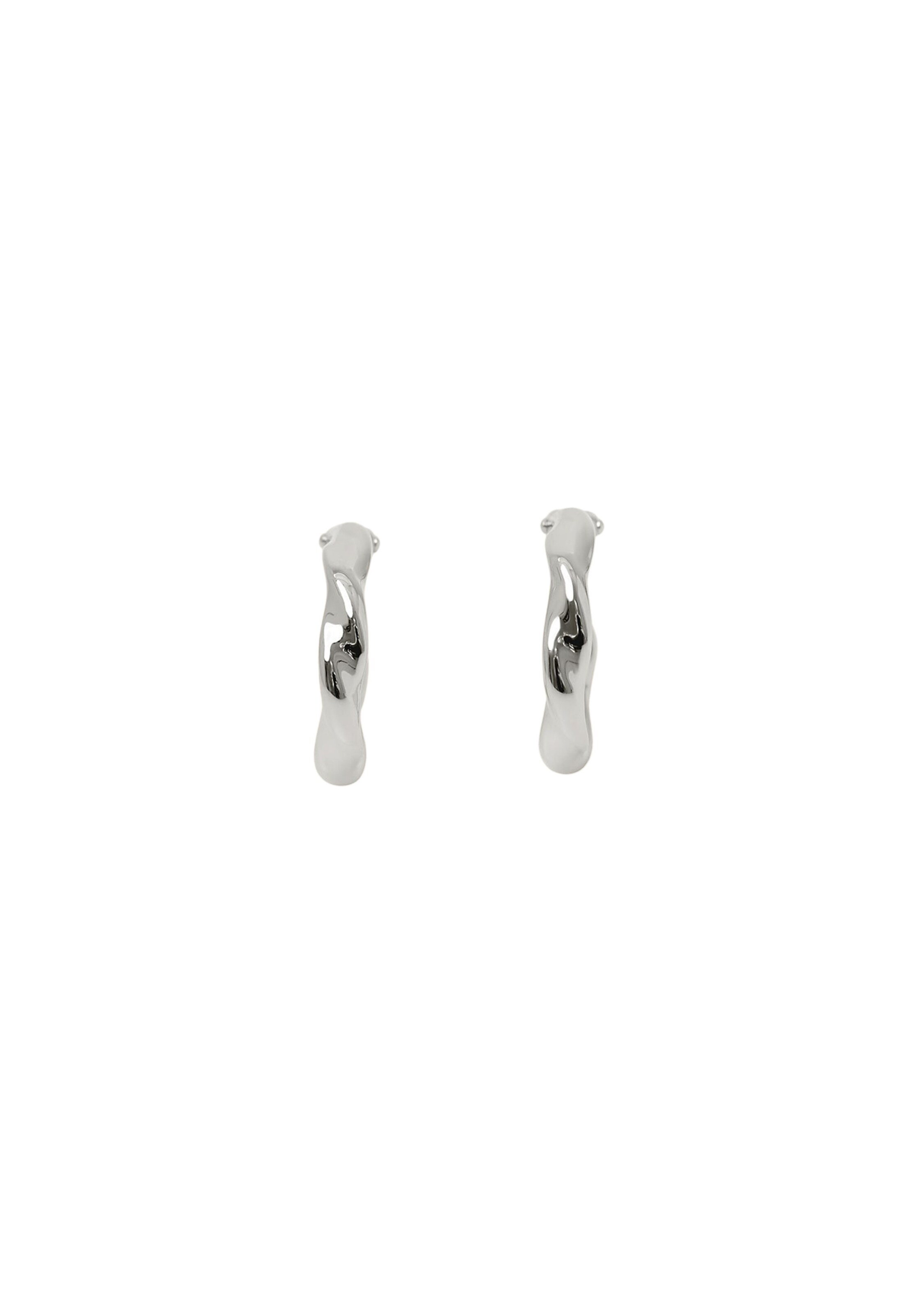 Stilnest Boucles d'oreilles 'Flux Mini' en argent, Vue avec produit