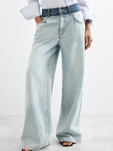 Desigual Wide leg Τζιν σε μπλε: μπροστά