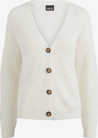 Cardigan 'Karie' PIECES en blanc : devant