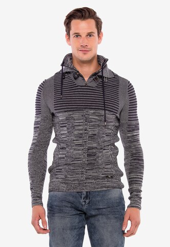 CIPO & BAXX Pullover in Grau: predná strana