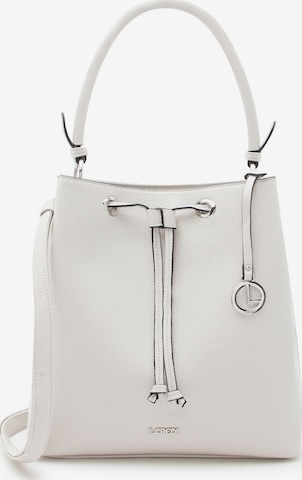 Poche ventrale 'Ebony' L.CREDI en blanc : devant