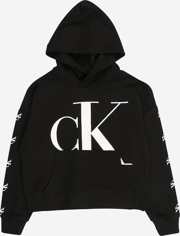 Calvin Klein Jeans Sweatshirt in Zwart: voorkant