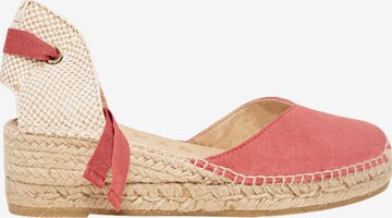 Sandalo 'Alpargata Cuña 5 cm' di Alhamas in rosa: frontale