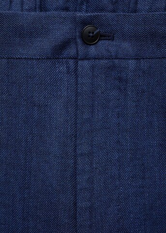 MANGO MAN Regular Pleated Pants 'Salerno' in Blue