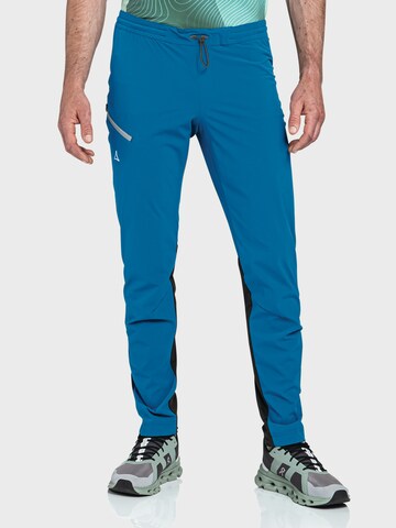 Schöffel Slim fit Outdoor trousers 'Hestad' in Blue: front