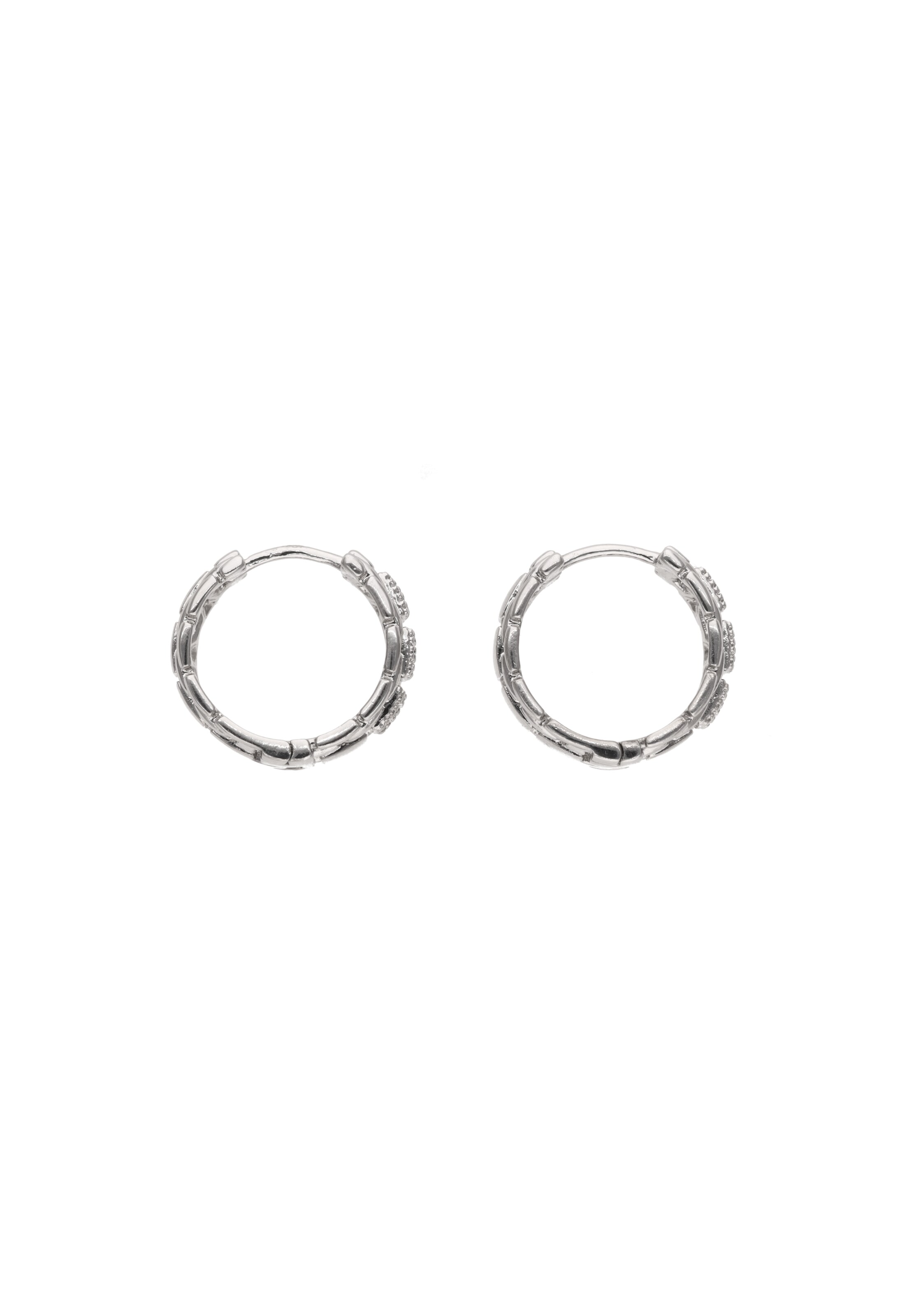 IZIA - Pendientes en plata: frente