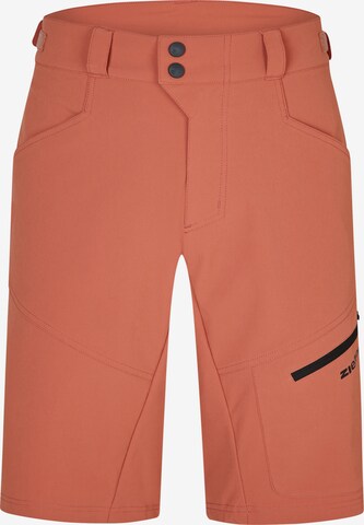 ZIENER Regular Workout Pants 'NELAT' in Orange: front