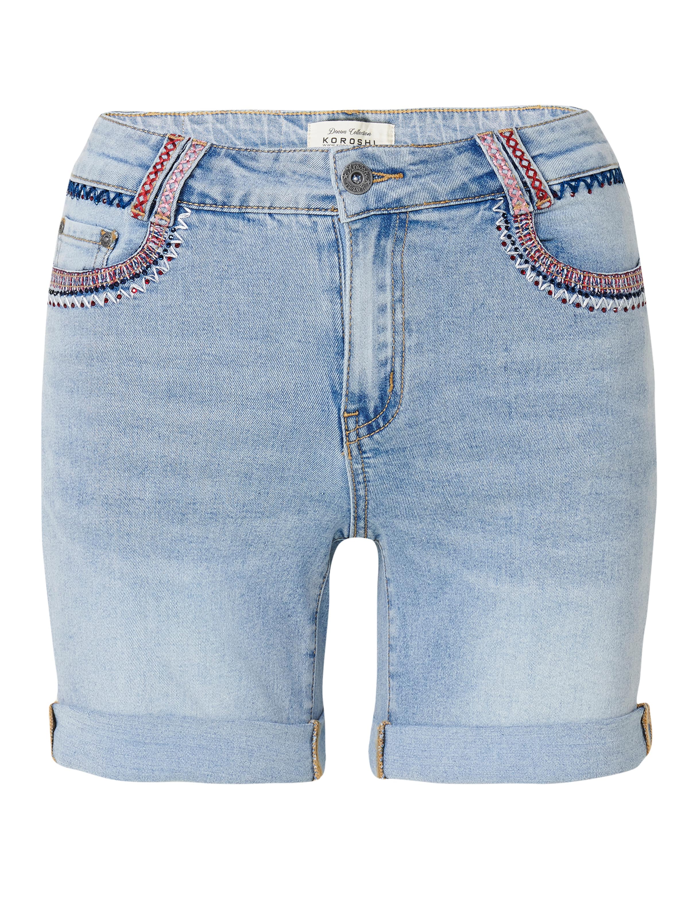 KOROSHI Normální Džíny – modrá: přední strana