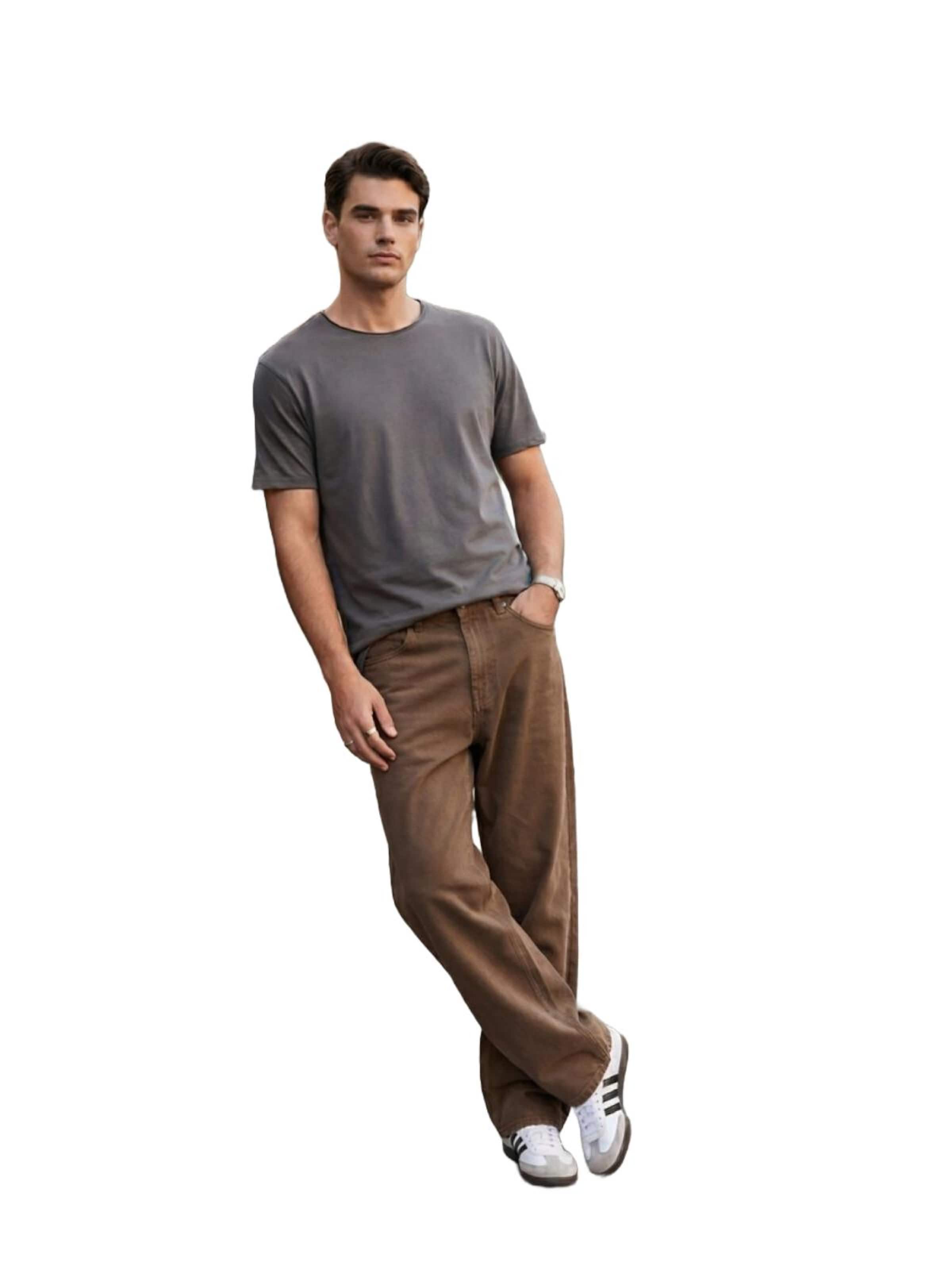 LTB Jeans Shirt 'LTB Jeans Herren Basic Kurzarm-T-Shirt' in Grey: front
