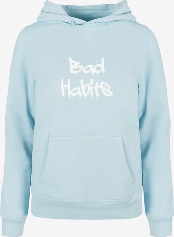 Merchcode Sweatshirt 'Bad Habits' in Blau: predná strana