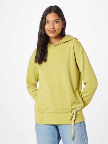 Key LargoSweater majica 'Feline' - zelena boja: prednji dio